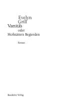 Cover of: Vanitas, oder, Hofstätters Begierden: Roman