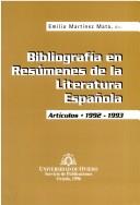 Cover of: Bibliografia en resumenes de la literatura espanola