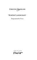 Cover of: Schöne Landschaft: eingesammelte Prosa