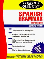 Schaum's Outline of Spanish Grammar (Schaum's Outline Series) by Conrad J. Schmitt