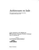 Cover of: Architectures en Inde: Ecole nationale supérieure des beaux-arts de Paris, 27 novembre 1985-19 janvier 1986