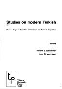 Studies on modern Turkish by Conference on Turkish Linguistics (3rd 1986 University of Brabant)