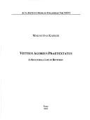 Cover of: Vettius Agorius Praetextatus: a senatorial life in between