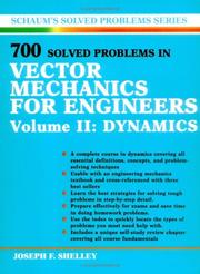 Cover of: 800 solved problems in vector mechanics for engineers