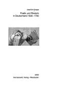 Cover of: Poetik und Rhetorik in Deutschland 1300 - 1700