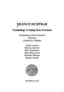 Cover of: Innsbrucker Beitr age zur Kulturwissenschaft; Sonderheft Band 115: Silence sichtbar: Cummings coming into German by 