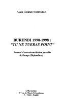 Cover of: Burundi 1990-1998 by Alain-Roland Forissier