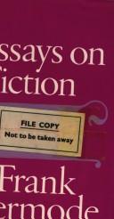 Cover of: Essays on fiction 1971-82