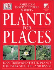 Cover of: American Horticultural Society Plants for Places