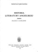 Cover of: Historia literatury angielskiej: zarys