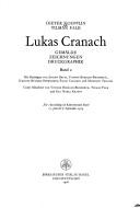 Cover of: Lukas Cranach: Gemälde, Zeichnungen, Druckgraphik