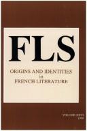 Cover of: Origins And Identities In French Literature.(French Literature Series 26)