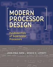 Cover of: Modern Processor Design by John P. Shen