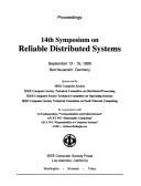 Cover of: Reliable Distributed Systems, 14th Symposium on (SRDS-14) by IEEE Computer Society, IEEE Computer Society