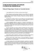 Le réflexe institutionnel des français a l'épreuve des présidentielles by Jacques Voisard