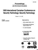 Cover of: 28th Annual 1994 International Carnahan Conference on Security Technology: Proceedings : October 12-14, 1994 Albuquerque, New Mexico/3437-1/94