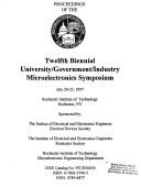 Cover of: Proceedings of the Twelfth Biennial University Government Industry Microelectronics Symposium by University/Government/Industry Microelectronics Symposium (12th 1997 Rochester, N.Y.), University, Government, New York.) Industry Microelectronics Symposium (12th : 1997 : Rochester, University, Government, New York.) Industry Microelectronics Symposium (12th : 1997 : Rochester