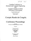 Cover of: Canadian Conference on Electrical and Computer Engineering 2001/Congres Canadien En Genie Electique Et Informatique: Conference Proceedings/Compte Rendu Du Congres (IEEE Conference Proceedings)