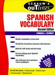 Schaum's outline of Spanish vocabulary by Conrad J. Schmitt