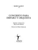 Cover of: Concierto para disparo y orquesta