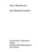Cover of: Klarfeld Gedicht