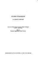 Cover of: Etudes tchadiques: la phrase complexe : actes de la XIIIème Réunion du Groupe d'études tchadiques, LACITO-CNRS, Paris