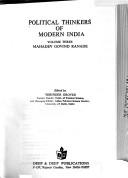 Cover of: Mahadev Govind Ranade (Political Thinkers of Modern India, No 3)