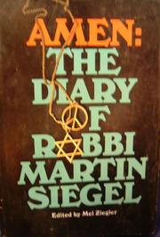 Cover of: Amen: The Diary of Rabbi Martin Siegel by Martin Siegel