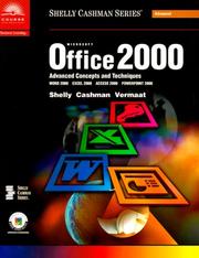 Cover of: Microsoft Office 2000 Advanced Concepts and Techniques by Gary B. Shelly, Thomas J. Cashman, Misty E. Vermaat