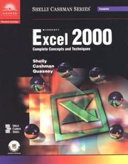 Cover of: Microsoft Excel 2000: Complete Concepts and Techniques (Shelly Cashman Series)