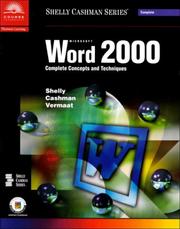 Cover of: Microsoft Word 2000 by Gary B. Shelly, Thomas J. Cashman, Misty E. Vermaat