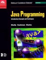 Cover of: Java Programming Introductory Concepts and Techniques | Gary B. Shelly