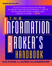 Cover of: The information broker's handbook by Sue Rugge