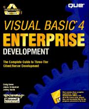 Cover of: Visual Basic 4 Enterprise: Client/Server Development