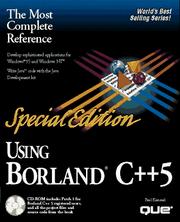 Cover of: Special Edition Using Borland C++ (Using ... (Que))
