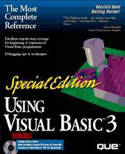 Cover of: Using Visual Basic 3/Book and Cd (Using ... (Que))