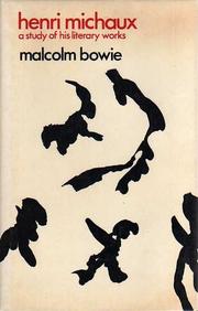 Cover of: Henri Michaux: A Study of his Literary Works