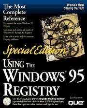 Cover of: Using the Windows 95 registry