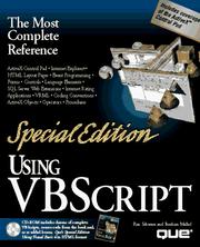 Cover of: Using VBScript