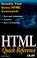 Cover of: HTML quick reference