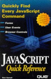 Cover of: JavaScript quick reference | Rick Darnell