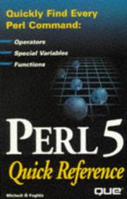 Cover of: Perl quick reference