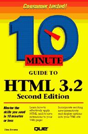 Cover of: 10 minute guide to HTML