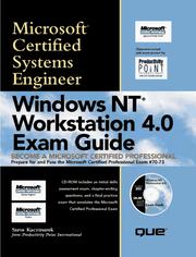 Cover of: Windows NT workstation 4.0 exam guide by Steve Kaczmarek