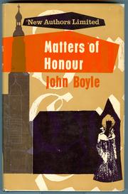 Cover of: Matters of Honour.