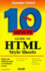 Cover of: 10 minute guide to HTML style sheets