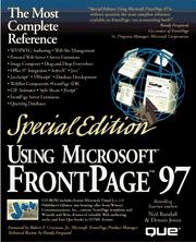 Cover of: Special Edition Using Microsoft Frontpage 97 (Special Edition Using) by Jones, Dennis, Dennis Jones, Neil Randall, Dennis Jones, Neil Randall