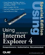 Cover of: Using Microsoft Internet Explorer 4