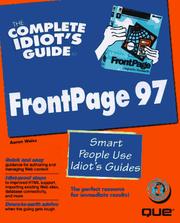 Cover of: The complete idiot's guide to Microsoft FrontPage 97