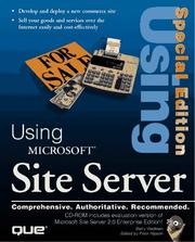 Cover of: Using Microsoft Site server